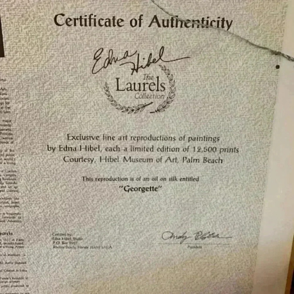 edna hibel coa prints reproduction  frame pair of 2 - Picture 12 of 12